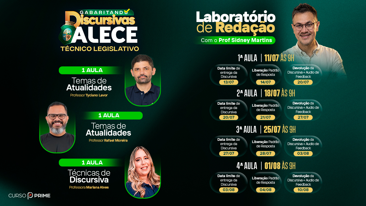 Estrutura completa — Gabaritando Discursivas ALECE Técnico Legislativo
